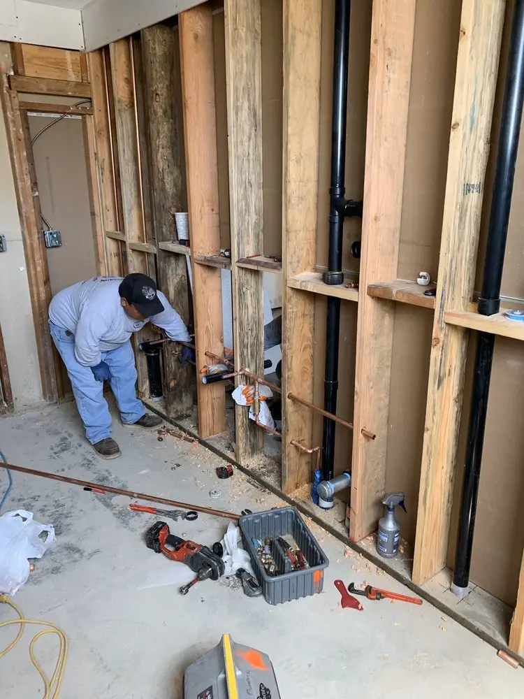 Commercial rough-in plumbing for Gas Line Repair in Carrollton